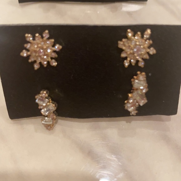 Rhinestone costume Earrings set of twins pair - Picture 2 of 6